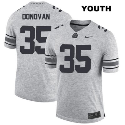 Youth NCAA Ohio State Buckeyes Luke Donovan #35 College Stitched Authentic Nike Gray Football Jersey NB20T74RT